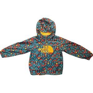 The North Face Toddler Windbreaker Jacket Geometric Print Hooded 3T/3B